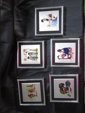 Vintage Home Art Prints in Black and Silver